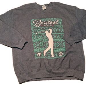 BARSTOOL SPORTS Golf Christmas Winter Sweater Sweatshirt LARGE